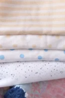Cotton Muslin Swaddle Cloth Set (Set of 3, Assorted Prints)