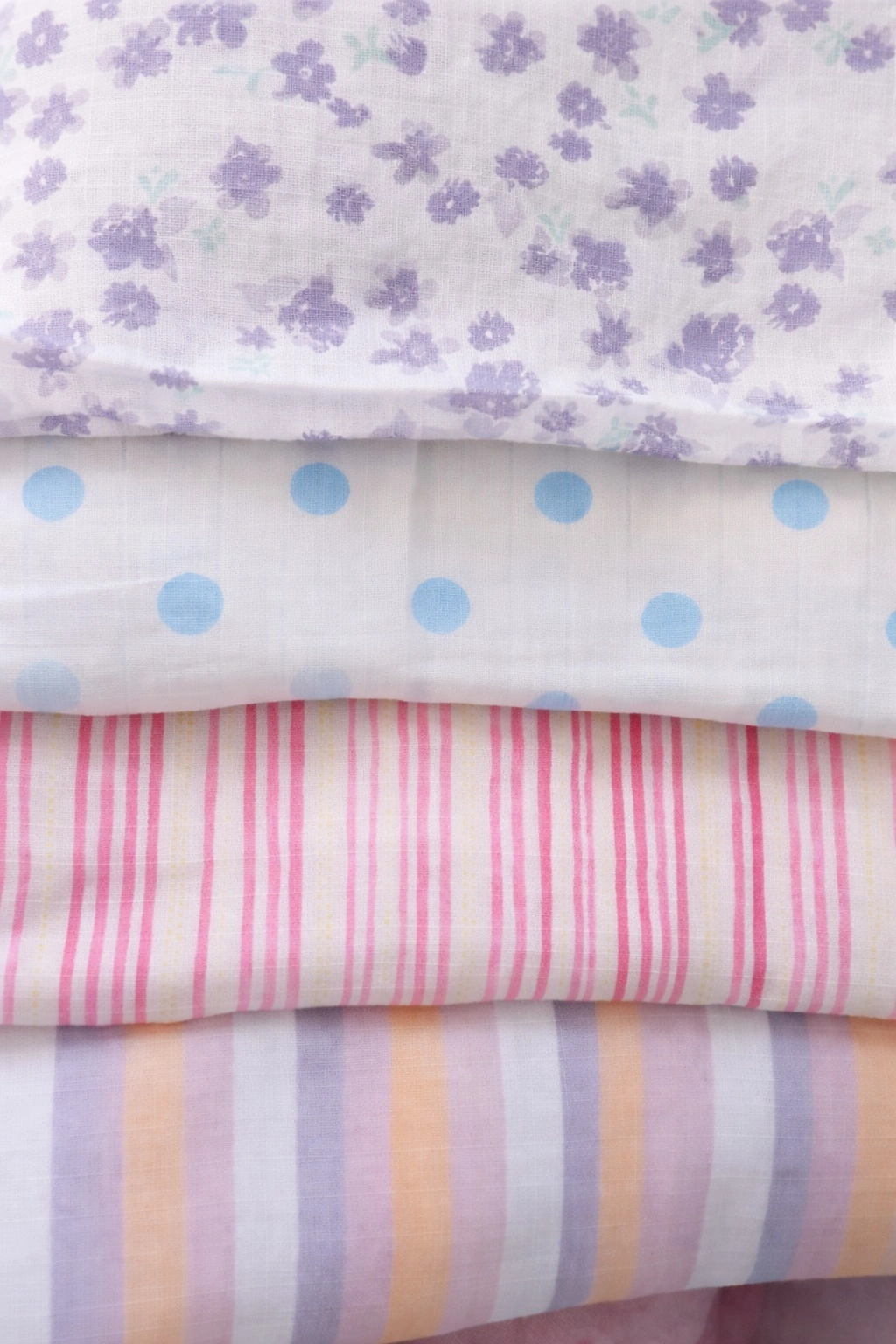 Cotton Muslin Swaddle Cloth Set (Set of 3, Assorted Prints) - view 2