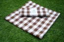 Cotton Bath Towel - Brown Check (Set of 2)