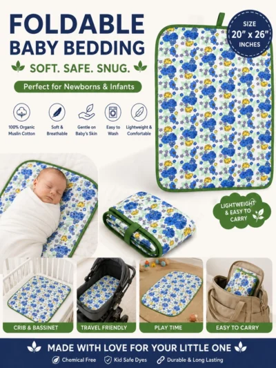 Foldable Cotton Baby Bed / Bed Protector