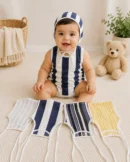 Baby Cotton Jabla Set with Cap – Stripe
