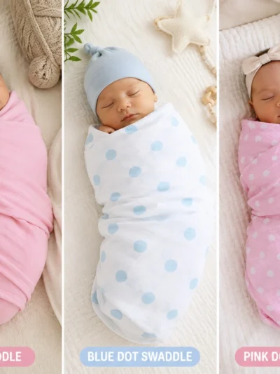 Cotton Baby Swaddle Wrap Set (Assorted)