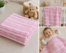 Baby Bath Towel – Pink Stripe