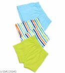 Baby Cotton Shorts Combo Pack of 3 | Soft & Breathable Kids Shorts | Elastic Waist | Multicolor Summer Shorts for Boys & Girls (6–12 Months)
