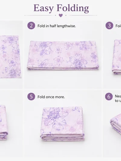 Organic Muslin Cotton Baby Swaddle Blanket | Purple Floral Print | Soft Breathable Wrap
