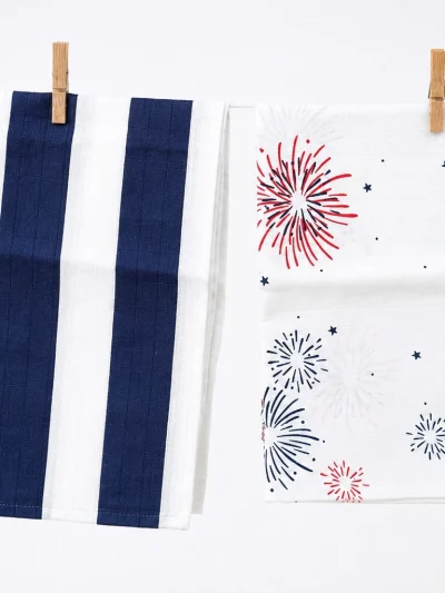 Organic Muslin Cotton Baby Blanket | Fireworks Print | 100% Cotton Multipurpose Wrap