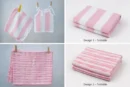 Baby Swaddle & Top Set | Pink Stripe Muslin Cotton | 2 Coordinating Designs