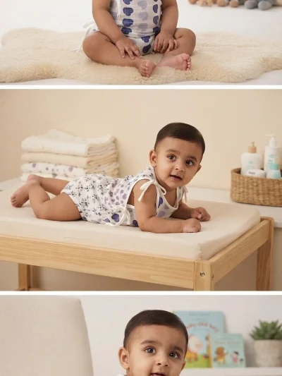 Baby Tie-Shoulder Romper | Cotton Playsuit | Heart, Floral & Rose Prints