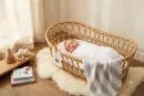 Organic Muslin Cotton Baby Swaddle | White Speckle & Grey Stripe | Set of 2 Designs