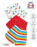 Baby Cotton Bloomers Pack of 3 | Dinosaur, Star & Rainbow Print | 3-6 Months
